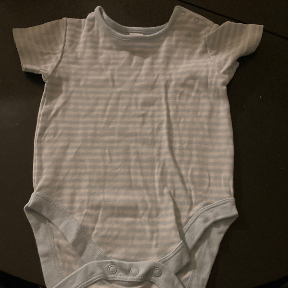 Striped Blue Kids One Piece